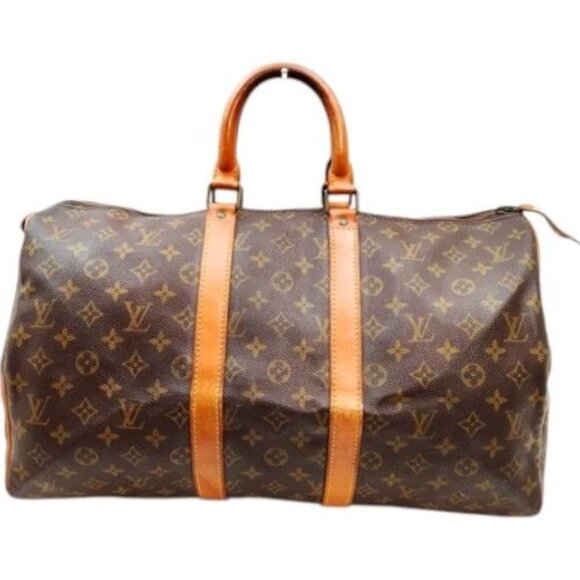 185424BU (X6) Louis Vuitton Travel Bag Keepall 45 Brown Monogram - Picture 1 of 9